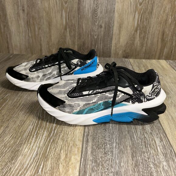 Under Armour Youth US Size 5.5Y Black White Blue Scramjet Shoes 3024744-100 - Picture 5 of 12
